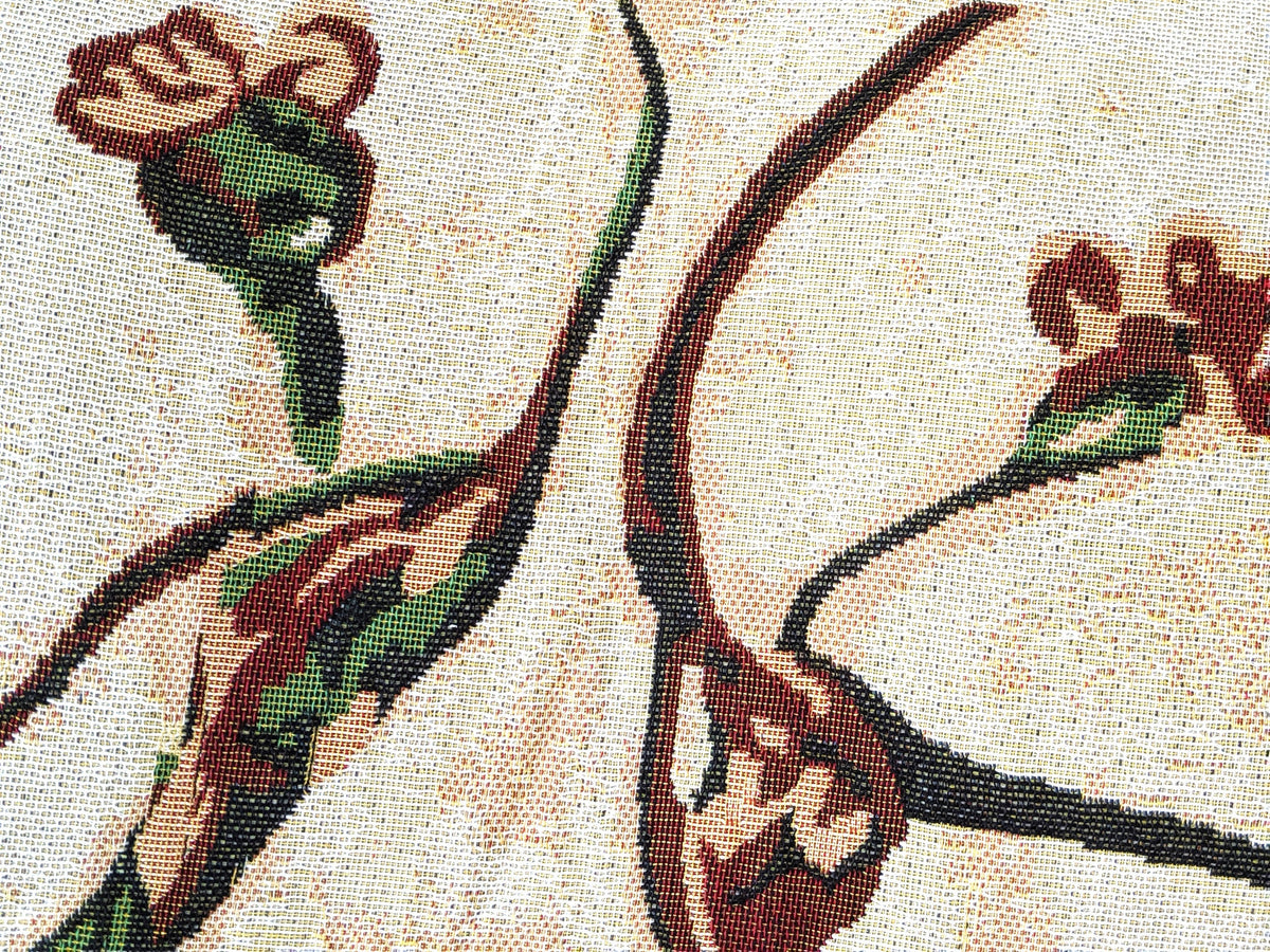 Abstract Ballet Dancers Tapestry Throw Blanket with Fringe – view 7