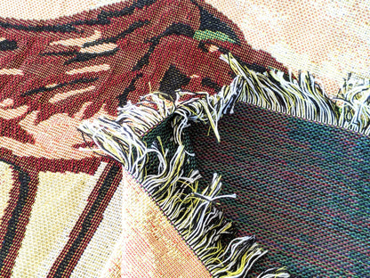 Abstract Ballet Dancers Tapestry Throw Blanket with Fringe – view 6
