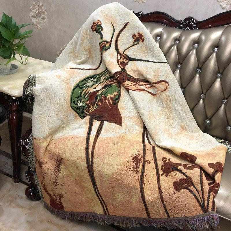 Abstract Ballet Dancers Tapestry Throw Blanket with Fringe – view 9