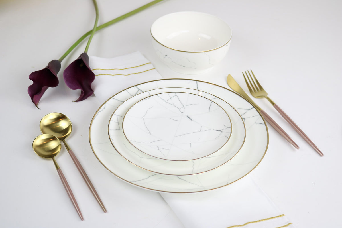Pink and Gold Obelisk Flatware Set, 20 Pieces, Service for 4 – view 5