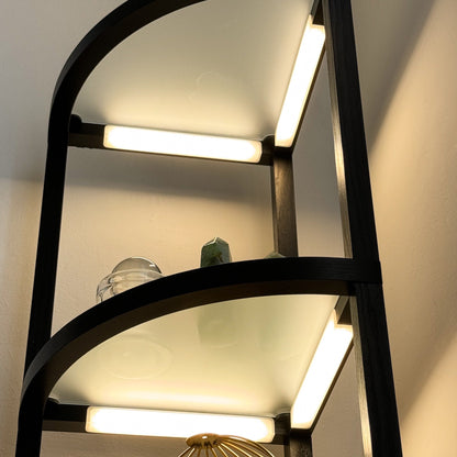 Fantasy Edge PRO LED Corner Display Shelf with Tempered Glass, Black – view 5