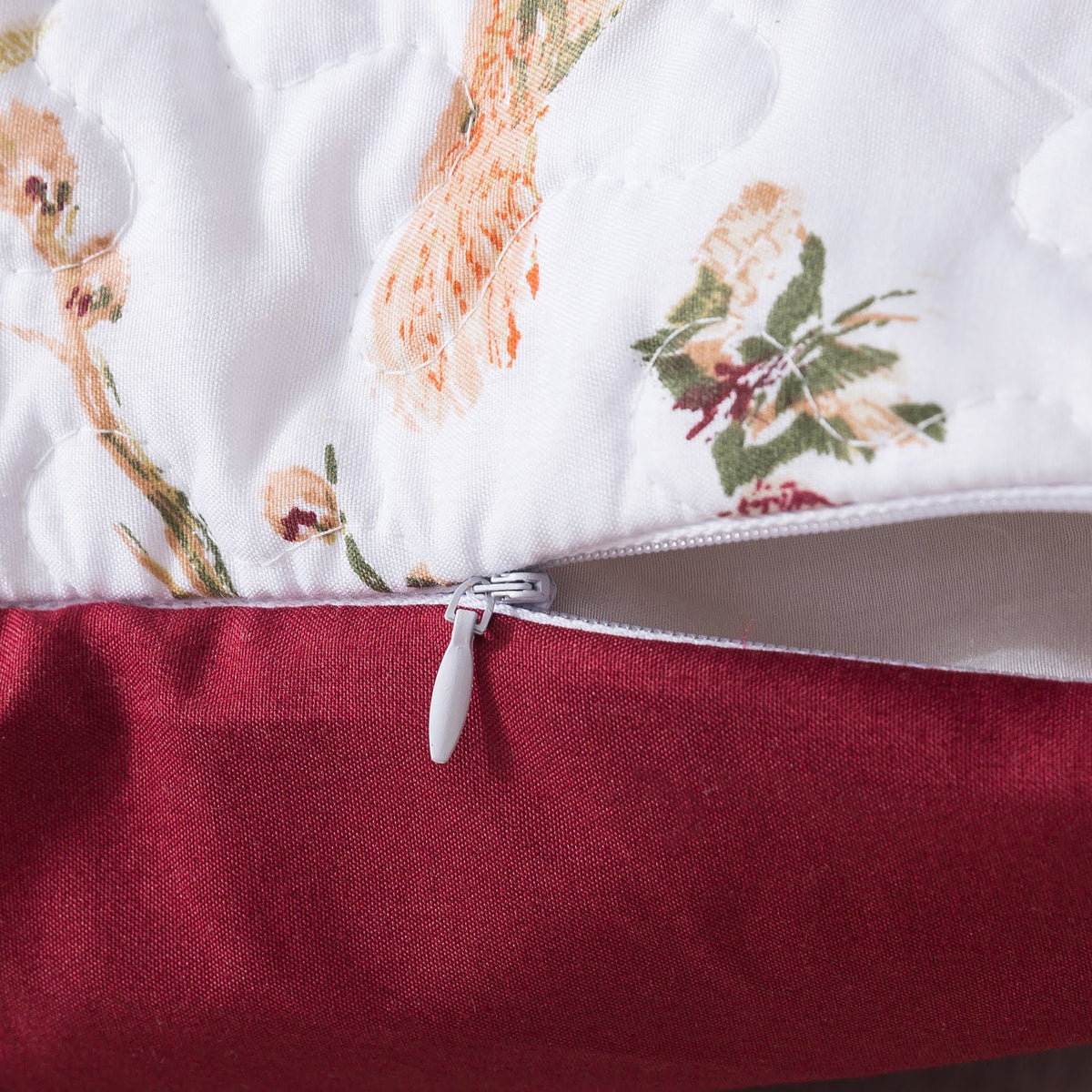 Vintage Floral Hummingbird Microfiber Euro Sham and Cushion Covers – view 4