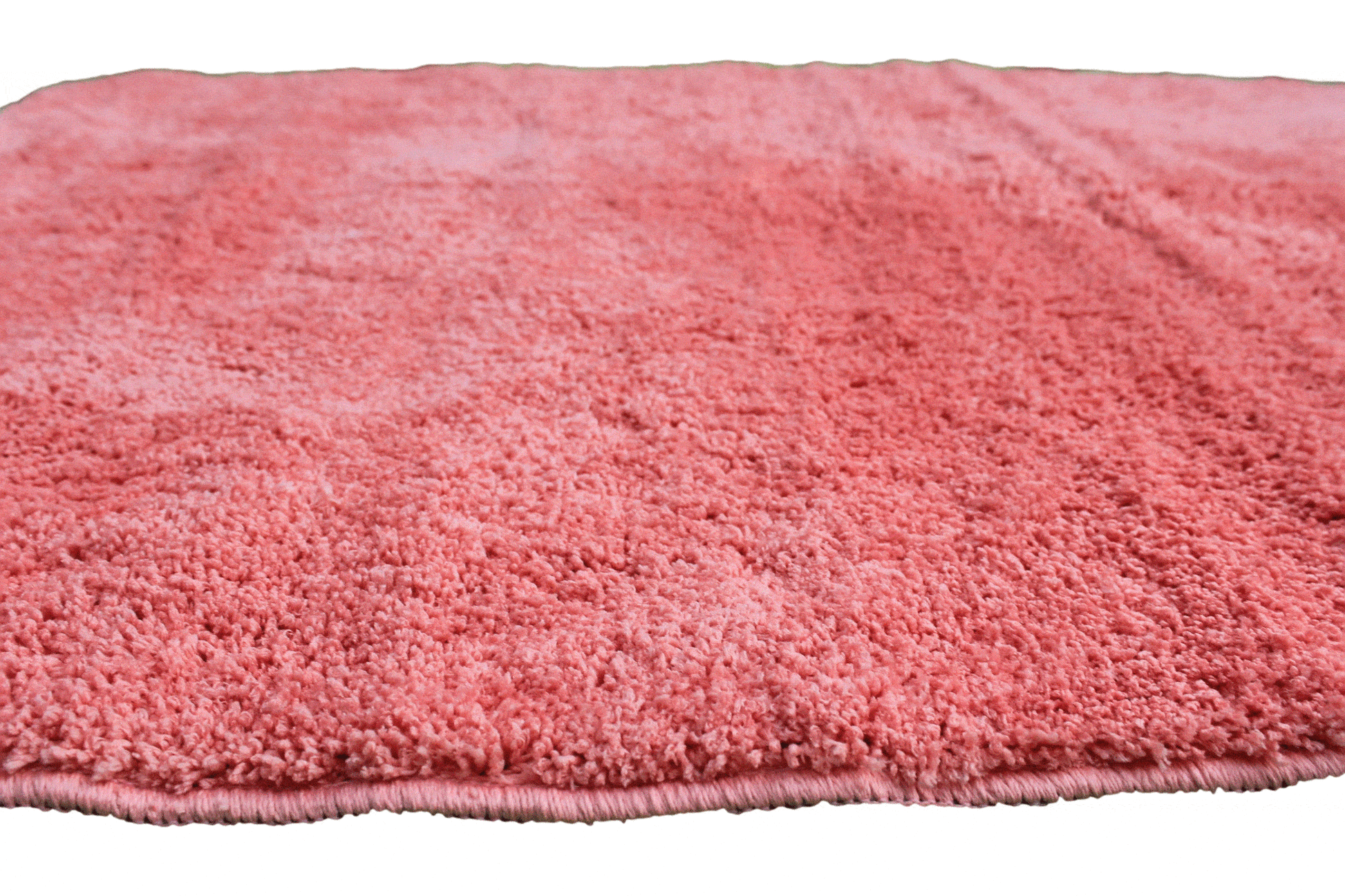 Salmon Coral Pink Polyester Microfiber Floor Mat – view 3
