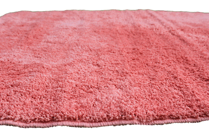 Salmon Coral Pink Polyester Microfiber Floor Mat – view 3