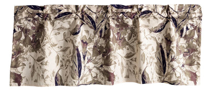 Abstract Wispy Leaf Window Valance, Taupe and Grey Microfiber, 18 x 52 – view 2