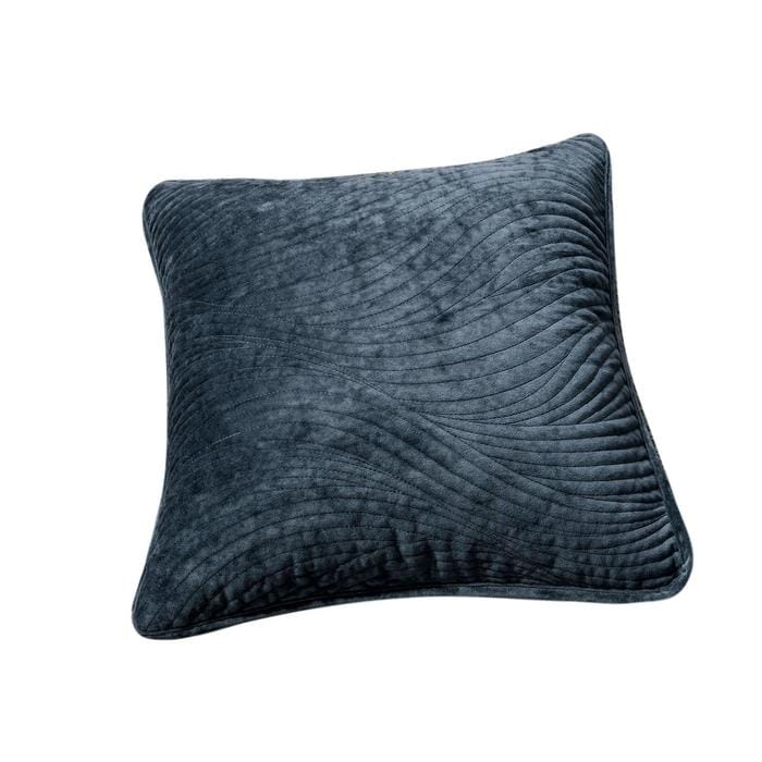 Velvet Dreams Navy Blue Plush Waves Euro Sham and Cushion Covers – view 2