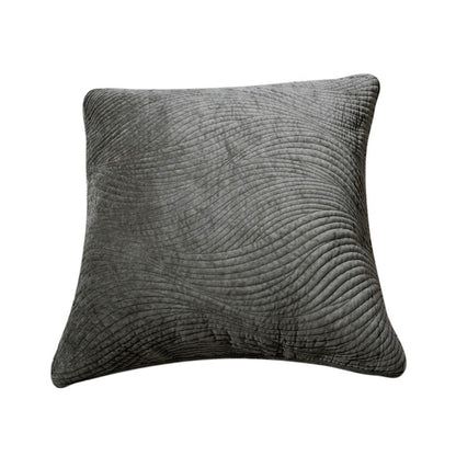 Polyester Velvet Plush Waves Euro Sham & Cushion Cover, Dark Taupe