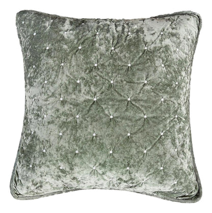 Polyester Velvet Diamond Tufted Euro Sham and Cushion Cover, Light
