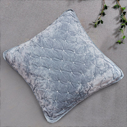 Velvet Dreams Light Powder Blue Diamond Tufted Euro Sham and Covers – view 3