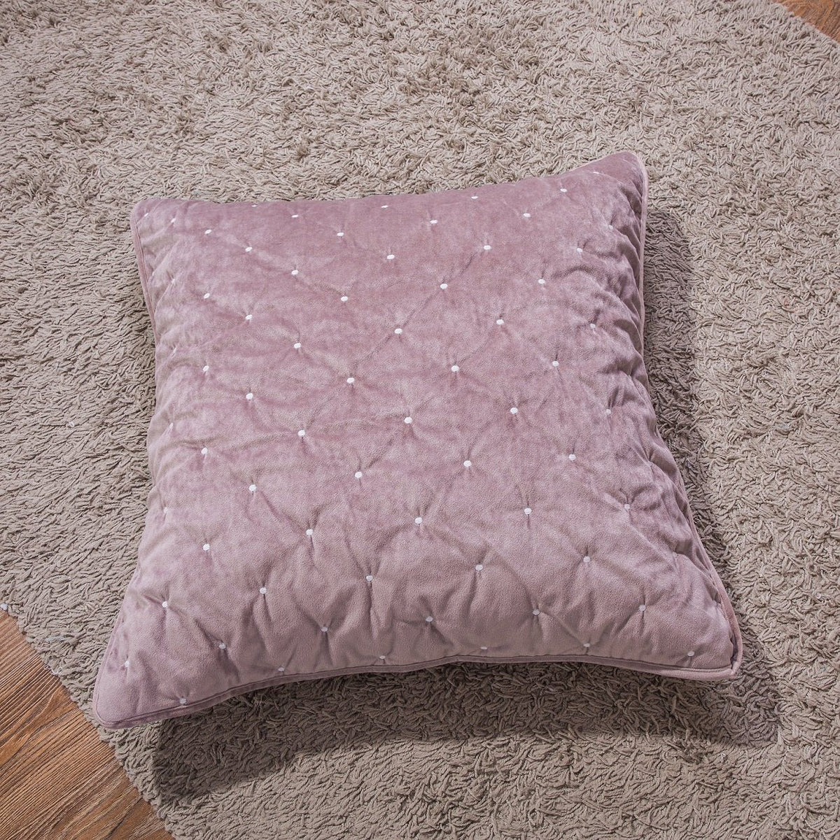 Velvet Dreams Mauve Purple Diamond Tufted Euro Sham and Covers – view 3