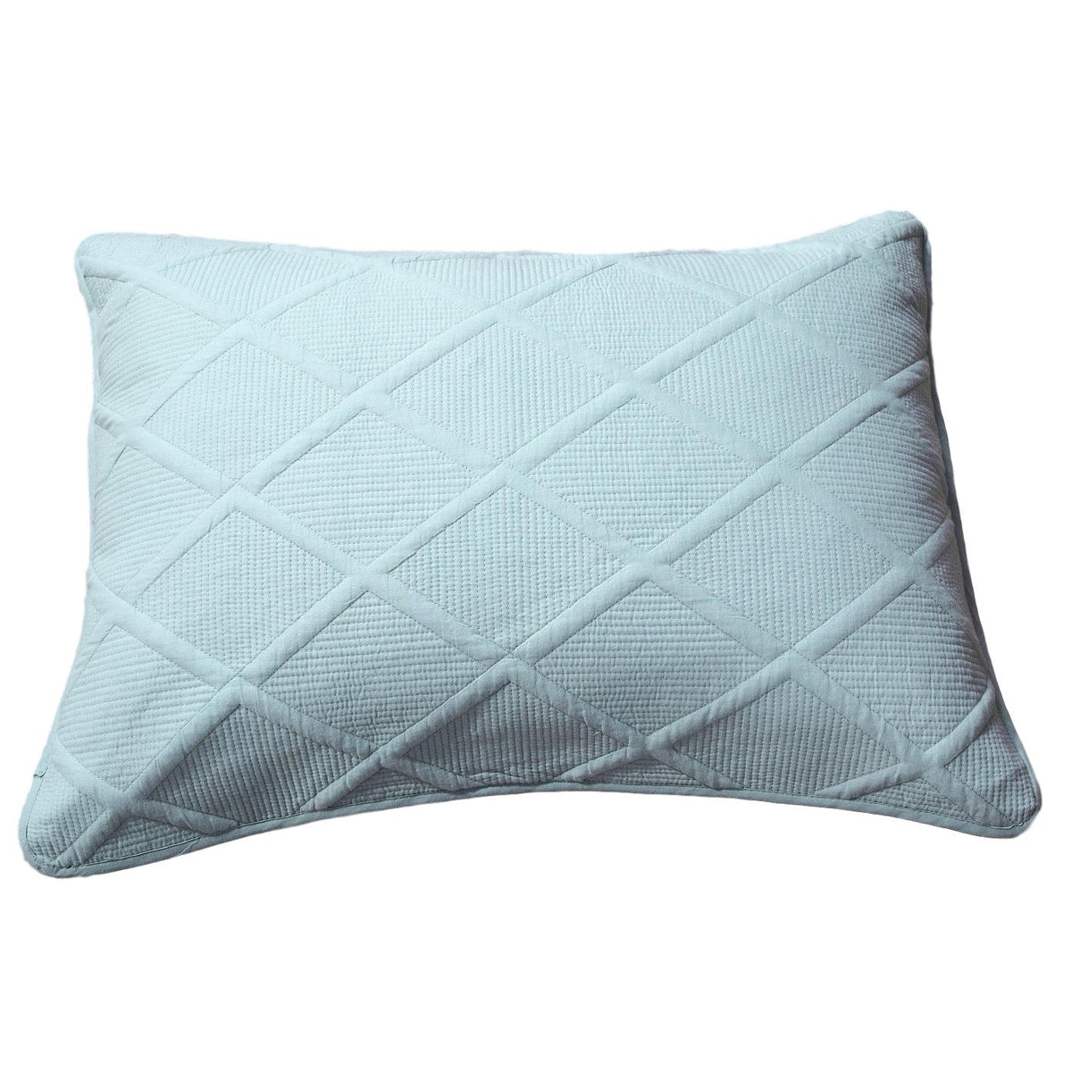 Cotton Seafoam Diamond Matelasse Pillow Sham