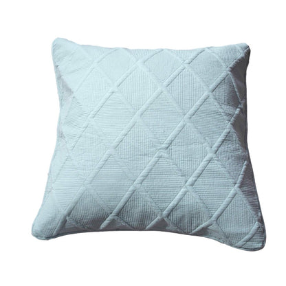 Cotton Seafoam Diamond Matelasse Euro Sham and Cushion Cover