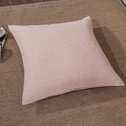 Blush Pink Stone Washed Cotton Euro Sham and Cushion Covers – view 3