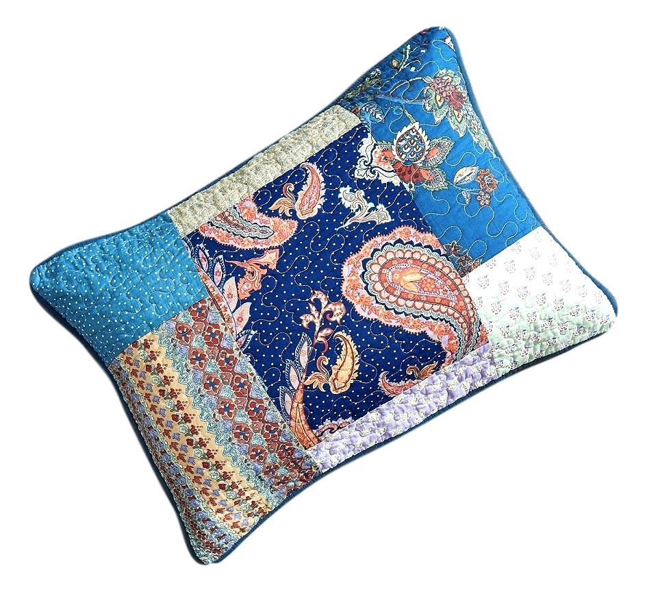Cotton Patchwork Paisley Pillow Sham
