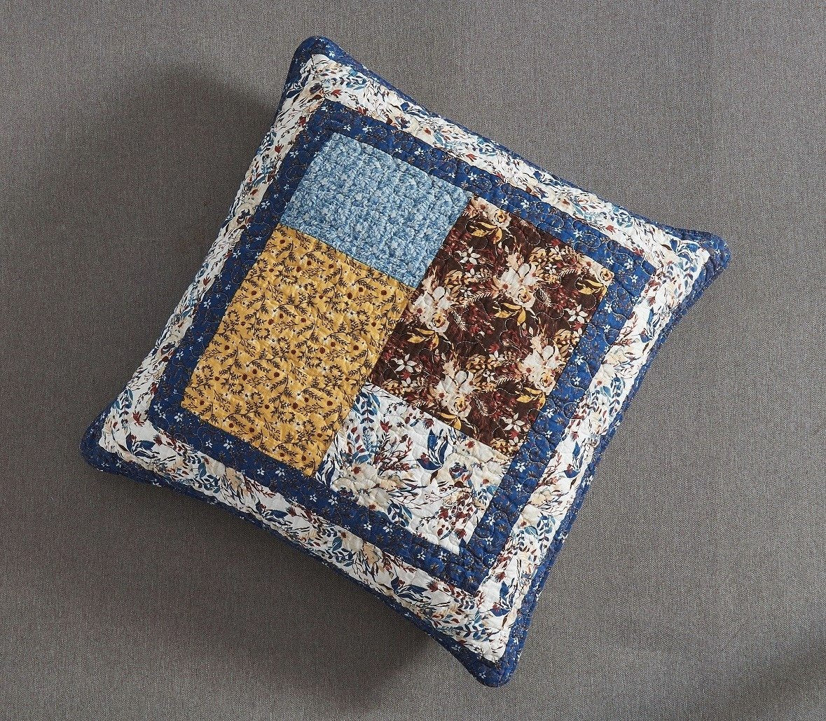 Prairie Sunset Cotton Patchwork Floral Euro Sham, 26 x 26 – view 3