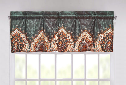Microfiber Paisley Mandala Window Valance