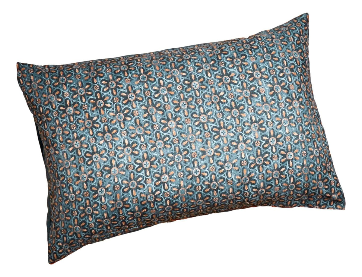 Rustic Palace Lattice Floral Dark Teal Microfiber Pillowcases, Set of 2 – view 4