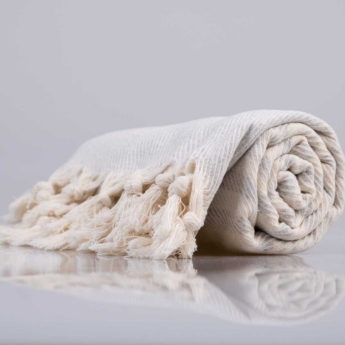 Jacquard Woven Turkish Cotton Peshtemal Towel with Tassels, 38 x 68 Inch – view 13