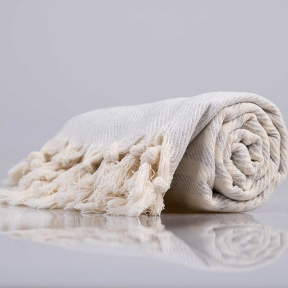 Jacquard Woven Turkish Cotton Peshtemal Towel with Tassels, 38 x 68 Inch – view 13