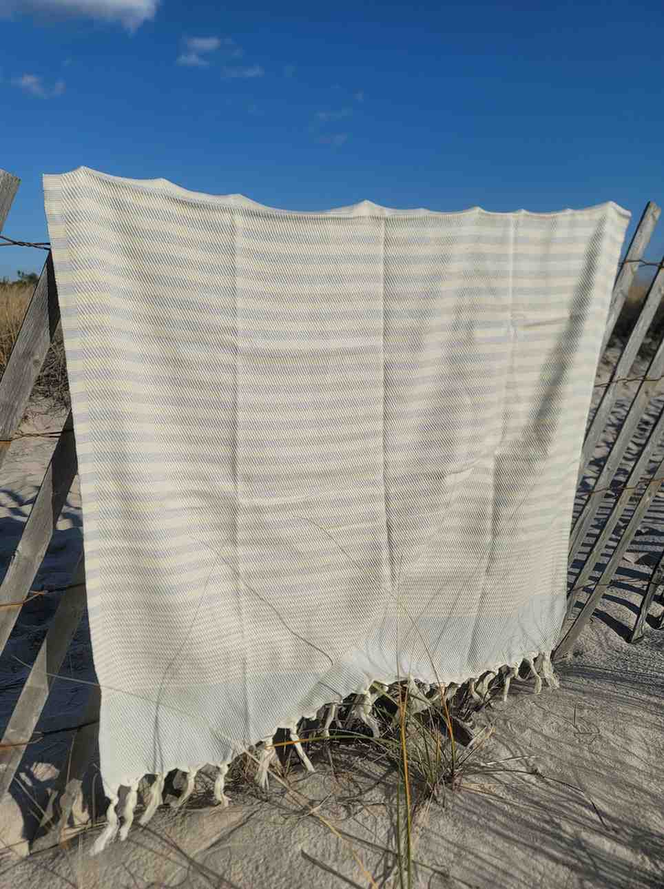 Jacquard Woven Turkish Cotton Peshtemal Towel with Tassels, 38 x 68 Inch – view 14