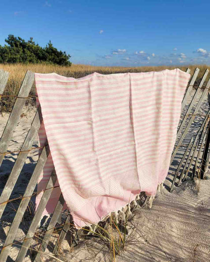 Jacquard Woven Turkish Cotton Peshtemal Towel with Tassels, 38 x 68 Inch – view 16