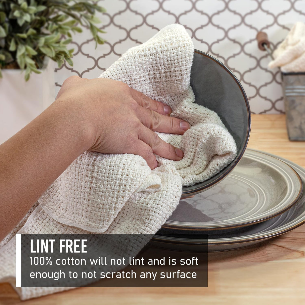 100% Cotton Open-Weave Kitchen Towels, 24 x 15 Inch, Set of 2 – view 6