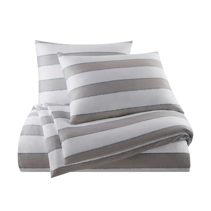 Aspen Sateen Cotton Duvet Cover Set with Rough Stitch Print – view 5