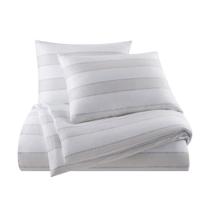 Aspen Sateen Cotton Duvet Cover Set with Rough Stitch Print – view 6