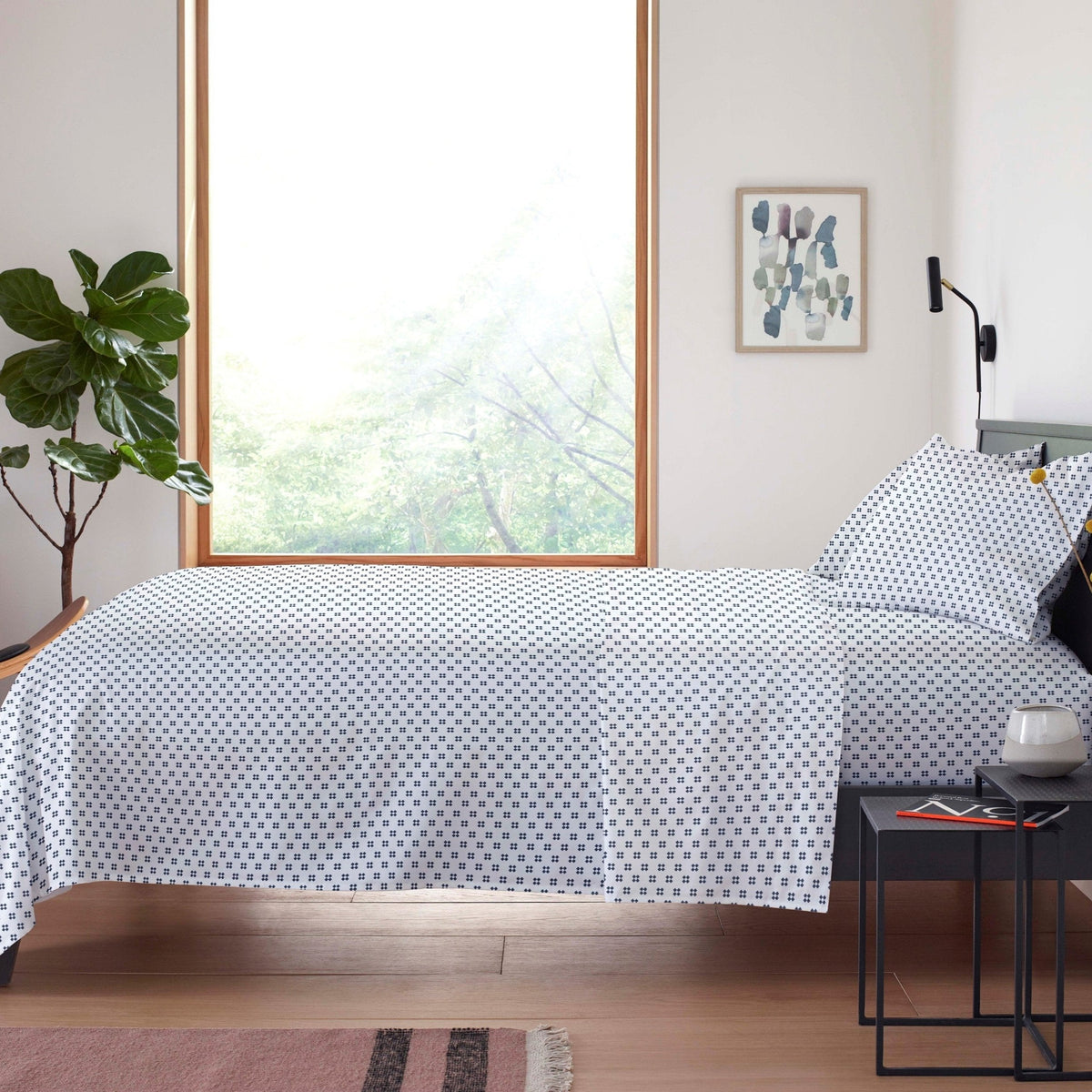 Jack Pattern 100% Cotton Sateen Sheet Set, 300 Thread Count – view 4