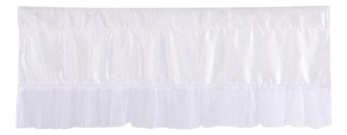 Pearl White Polyester Satin Ruffle Valance