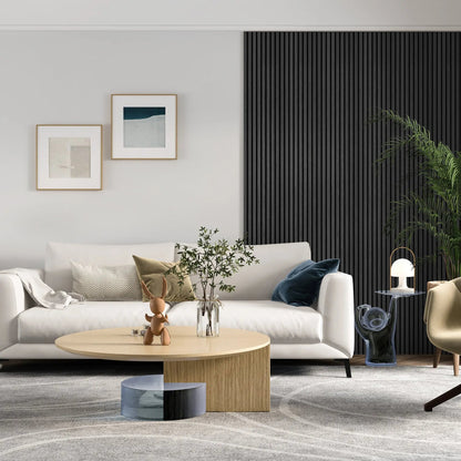 MDF Acoustic Slat Wood Wall Panels with Recycled Felt Backing – view 6