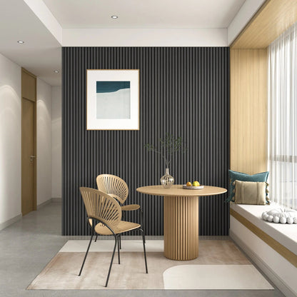 MDF Acoustic Slat Wood Wall Panels with Recycled Felt Backing – view 7