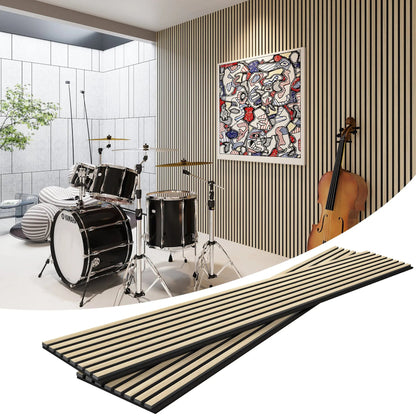 MDF Acoustic Slat Wood Wall Panels with Recycled Felt Backing – view 16