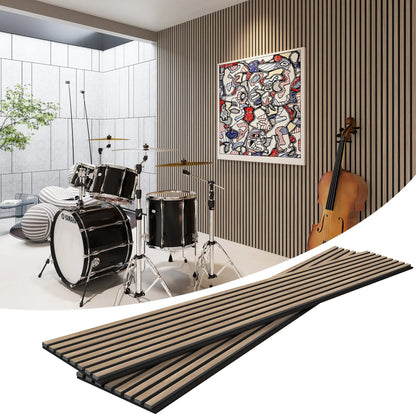 MDF Acoustic Slat Wood Wall Panels with Recycled Felt Backing – view 8