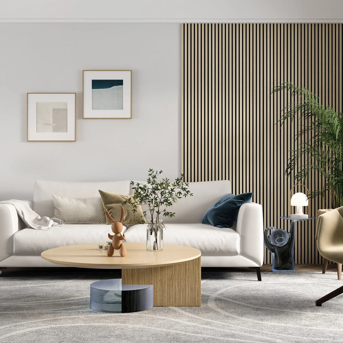 MDF Acoustic Slat Wood Wall Panels with Recycled Felt Backing – view 20
