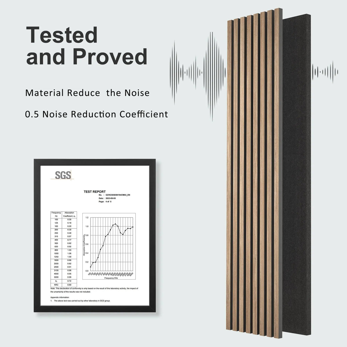 MDF Acoustic Slat Wood Wall Panels with Recycled Felt Backing – view 25