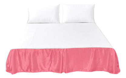 Sweet Victorian Pink Satin Tailored Platform Bed Skirt, 14" Drop – view 3