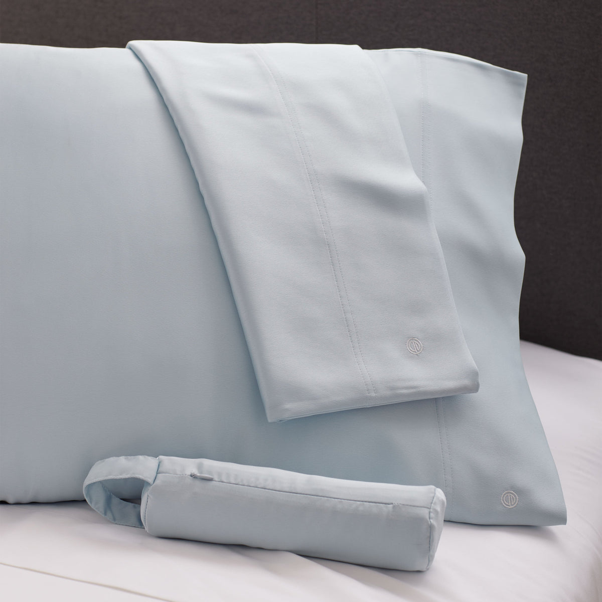 Satin Polyester Pillowcase Set with Travel Pouch – Standard Size