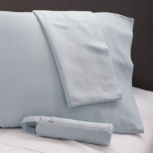 Satin Polyester Pillowcase Set with Travel Pouch – Standard Size