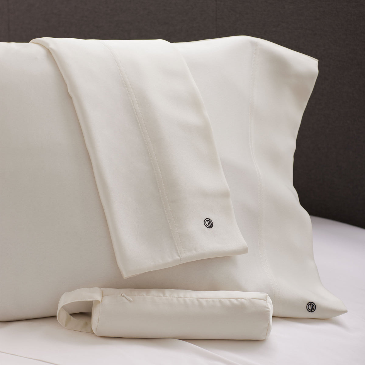 Satin Pillowcase Set of 2 with Matching Zippered Travel Bag – view 6