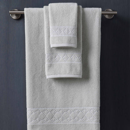 Savoy Supima Cotton Bath Towels with Reversible Jacquard Border – view 4