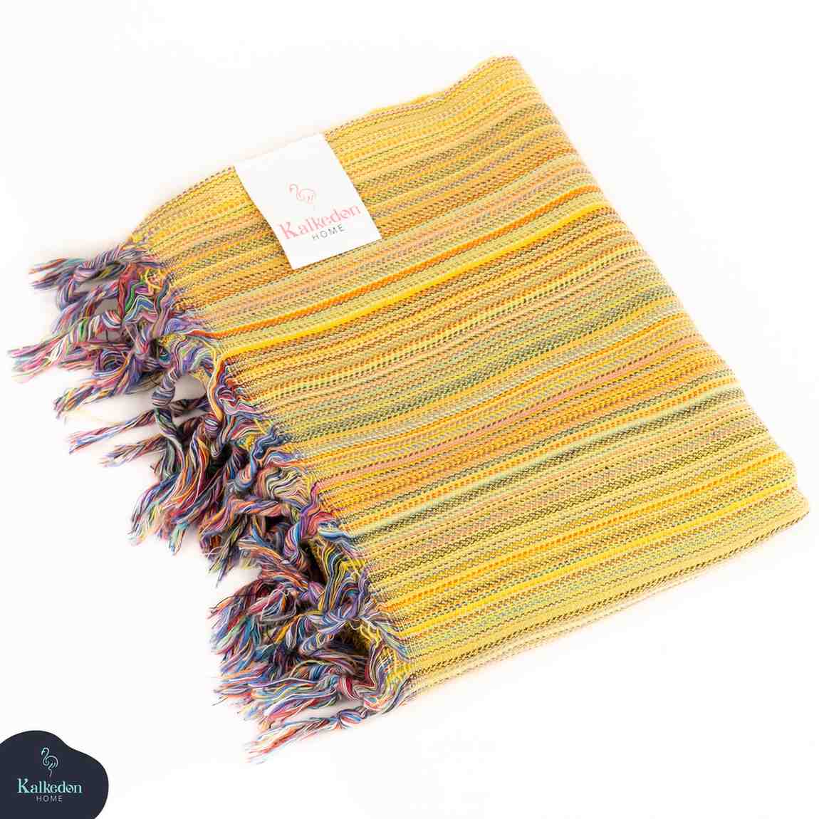 Turkish Cotton Rainbow Beach Towel, Jacquard Woven 38 x 68 Inch – view 8