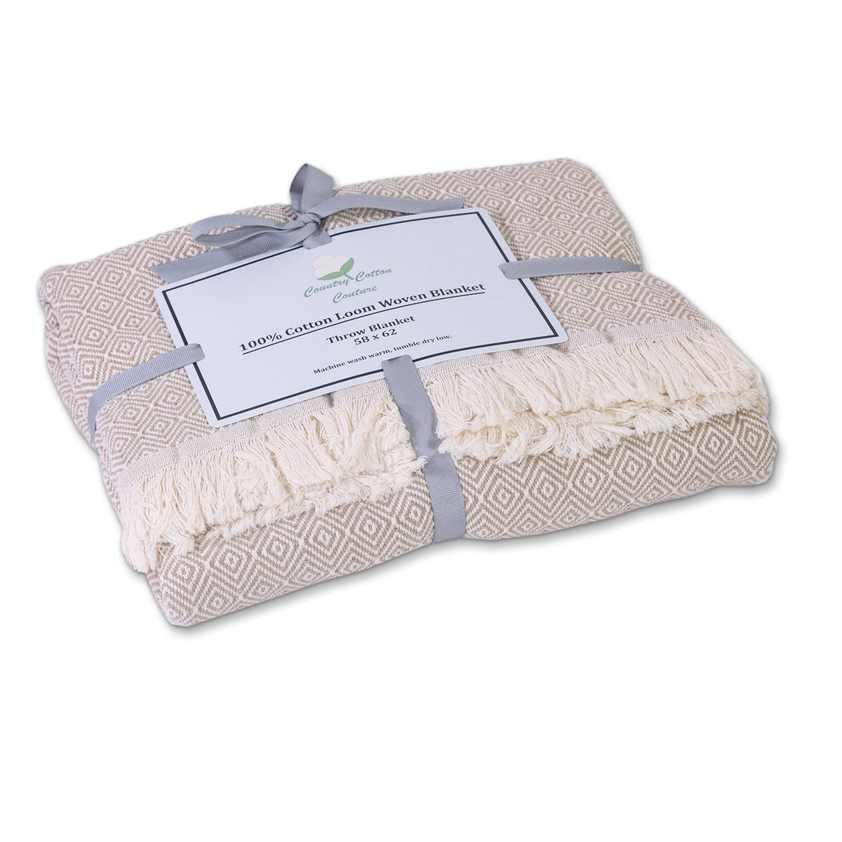 100% Cotton Patterned Throw Blanket, Large 58 x 62 Inch – view 9