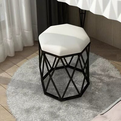 Scandinavian Metal and Flannel Leisure Chair, Accent Seating – view 19