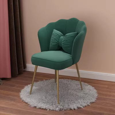 Scandinavian Metal and Flannel Leisure Chair, Accent Seating – view 22