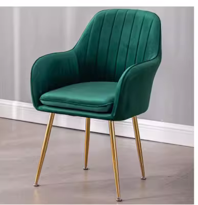 Scandinavian Metal and Flannel Leisure Chair, Accent Seating – view 21