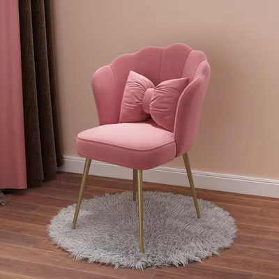 Scandinavian Metal and Flannel Leisure Chair, Accent Seating – view 23