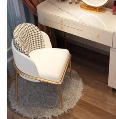 Scandinavian Metal and Flannel Leisure Chair, Accent Seating – view 13