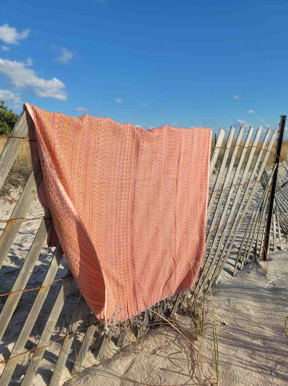 ALA Peshtemal Turkish Cotton Towel, Handwoven 40 x 70 Inch Beach Towel – view 21