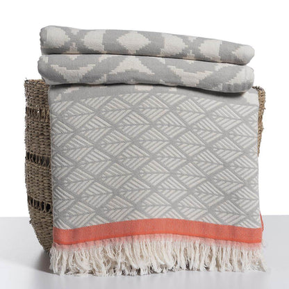 XL Jacquard Weave Turkish Cotton Beach Blanket and Throw, 52 x 79 – view 8